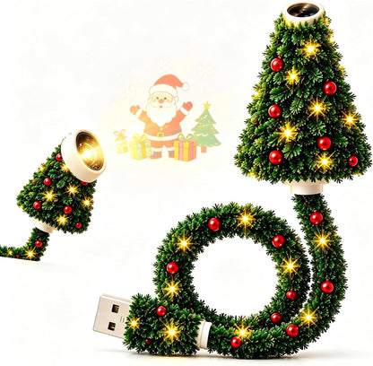Plug and Play Hd USB Christmas Tree Projector Indoor with 6 Festive Scenes